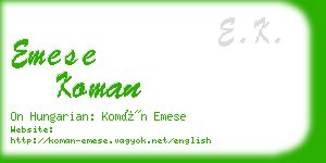 emese koman business card